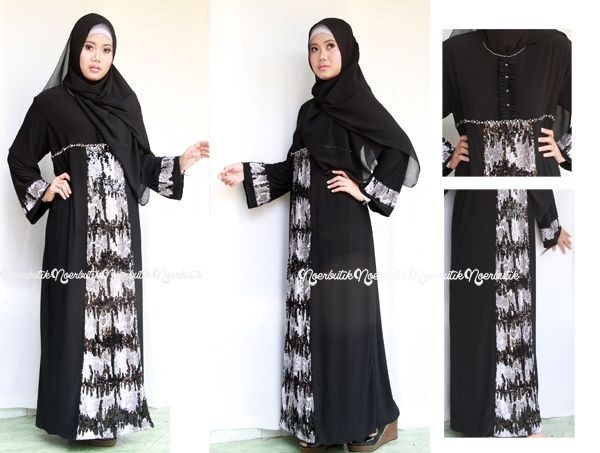 Model Gamis Batik Kombinasi Untuk Umroh